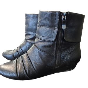 Leather zip booties by Chinese Laundry